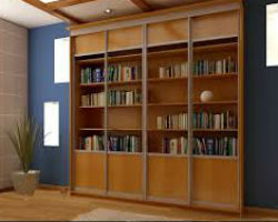 Шкафы-купе в домашней библиотеке