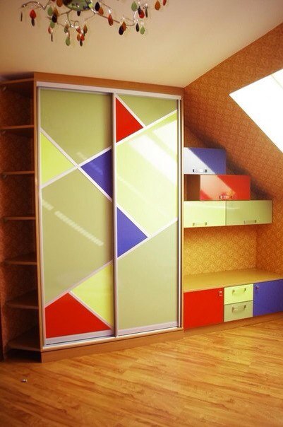 Детский шкаф-купе геометрия
