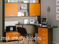 Компьютерный стол  Дуб Феррара – МДФ Оранжевый